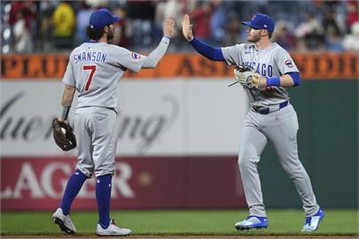 MLB(影)／Happ雙響砲打敗投手宿敵　小熊單場4轟打垮費城人