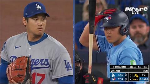MLB(影)／大聯盟版「若熙戰安可」！大谷美職首度對決岡本和真「三振逐球解析」