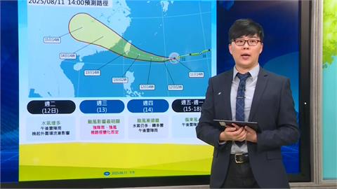 楊柳颱風路徑再南修　氣象署：不排除以中颱登陸