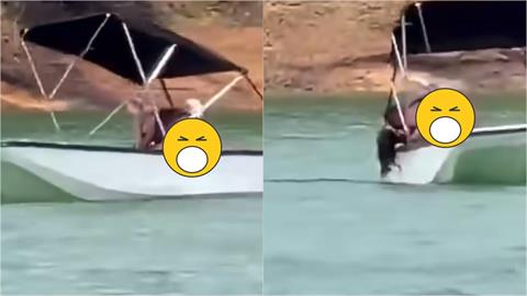 水庫遊湖「另一艘超晃」驚見兩尊裸色狂撞！男下體全光「30秒無碼視角」流出