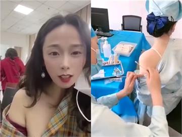 中國正妹打疫苗寬衣「露香肩」　火辣照網瘋傳：連醫護都看傻！