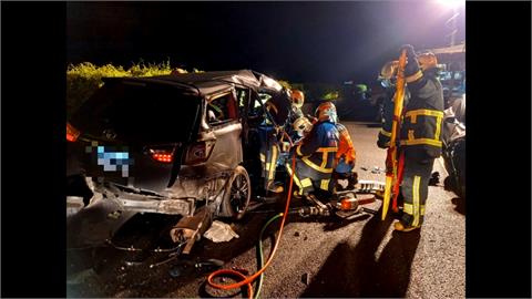 國3土城段5車連環撞1死1傷　女乘客遭夾不治