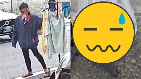 彰化驚現「聖誕老人」!陌生男子快閃民宅門前掛「滷肉飯」詭異畫面曝