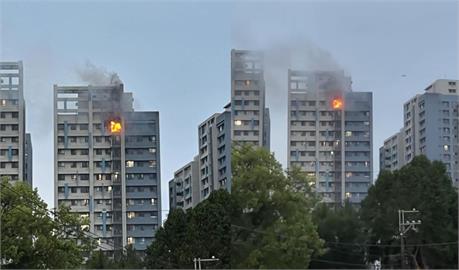 快新聞／好大的火！板橋浮洲合宜宅高樓「熱水器自燃」　急疏散17人