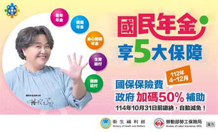 繳納國民年金保險費！　享受政府加碼補助50%還可參加抽獎