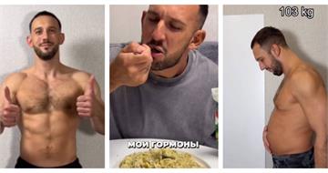 我要胖給你們看！他為證明瘦身法每日狂吃破萬卡　健身網紅暴肥13公斤竟一覺不醒