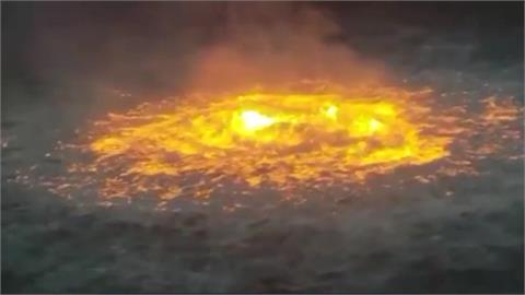 墨國海底天然氣管線破裂  海面現巨大火眼