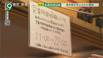 日東京抗疫情 呼籲餐飲業者晚間10點打烊