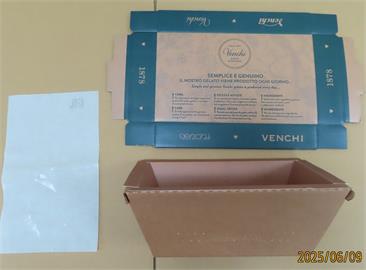 高檔義大利冰淇淋外帶盒含螢光增白劑　邊境攔截
