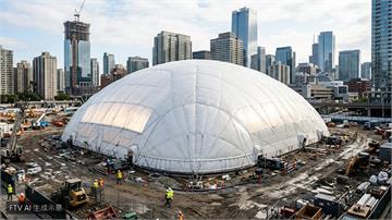 廣州打造中國最大不規則氣膜　助都市更新防塵減噪