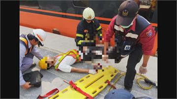 在執行推進調車疑手滑失去平衡！屏東南州站 工作人員腿遭進站列車夾傷