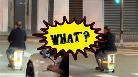 台中大叔騎「電動行李箱」一路狂飆！網驚喊「移動神主牌」警方回應了