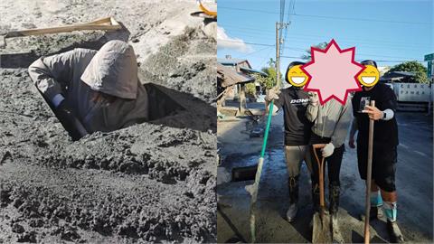 鏟子女超人「蹲水溝狂挖」畫面瘋傳　「真面目」曝光萬網激動：仙女在發光！