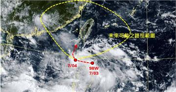 熱帶擾動98W「直逼家門口」！專家曝預估路徑：未來2天是密切觀察期