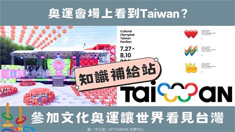 巴黎奧運專題／奧運會場上看到「Taiwan」？　參加文化奧運讓世界看見台灣