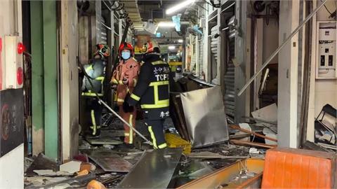 台中建國市場疑瓦斯外洩氣爆　攤商遭炸爛、4人輕傷