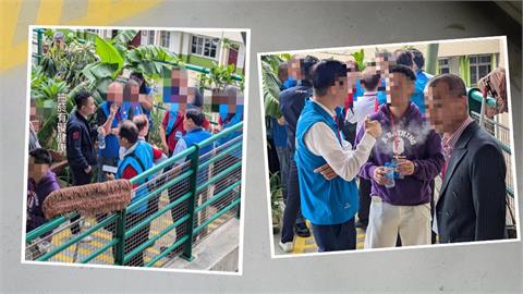 全代會藍黨員竟在校園吞雲吐霧"　菸蒂丟滿地