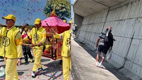 白沙屯媽祖「勇腳伯」回歸!拖變形腿跛腳追隨…「6秒身影」萬人淚目