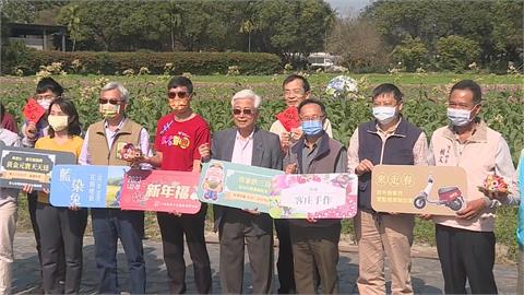 六堆客家文化園區　「6米高藍染兔」春節迎客