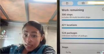 一天524件包裹還跑300站！　亞馬遜司機工作量嚇壞全網