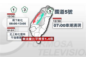 元旦3天連假 國五高乘載、雙鐵開加班車