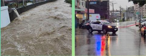 大雨狂炸！新竹元培街地下道淹水   香山高中急宣布今停課一天