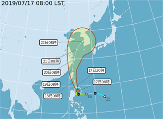 丹娜絲颱風最新路徑看這裡！氣象局估11:30發布陸警