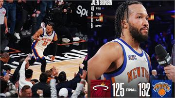 布朗森飆47分！尼克擊退熱火奪20勝　MVP手感火燙