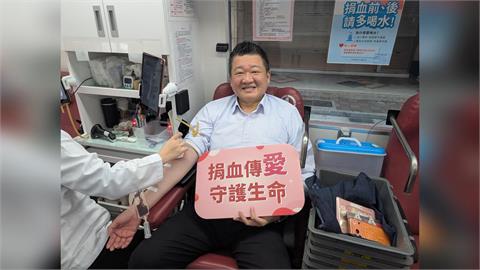 快新聞／寒流、春節血庫吃緊！賴清德關切出手　何博文率先挽袖捐血