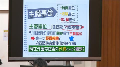 主權基金掀立院攻防　央行副總裁：不應由央行主導