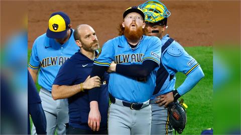 MLB(影)／才投第1球就出意外！梅伊被106英里強襲球直擊背部痛苦彎腰退場