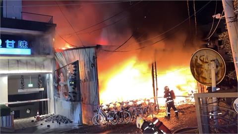 彰化員林「自行車鋰電池倉儲」大火　現場爆炸聲不斷、火勢猛烈