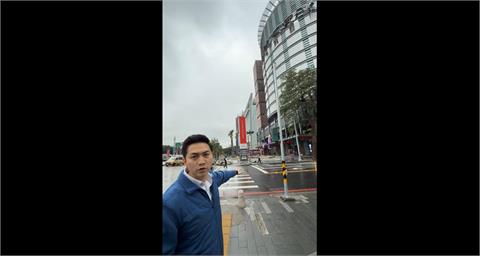 台中新光三越氣爆／藍委廖偉翔到現場直播　遭網友砲轟：做什麼秀？