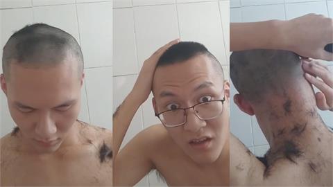 理髮悲劇！中國男剃頭求對稱　「猛嚕過頭」下秒失手慘變光頭　