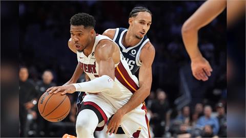 NBA(影)／在對手頭頂上單手猛灌！字母哥卯足全力大三元演出仍救不了熱火