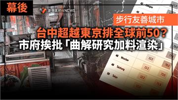 幕後／友善步行城市台中超越東京排全球前50？　市府挨批「曲解研究加料渲染」