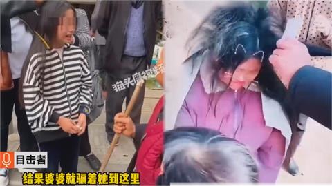 為了賣錢！中國女童被嬤騙去「貼頭皮剃髮」淚崩　網怒轟：連親人都不尊重