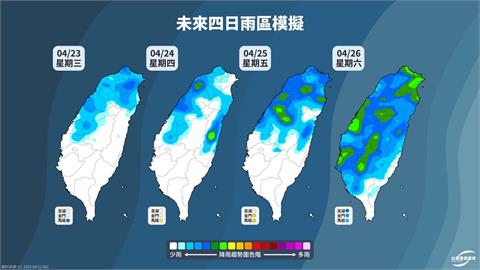 雨神報到！「9縣市」開炸低溫下探20°C　專家：「這天」半個台灣溼答答