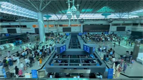 桃機二航廈中午突停電1小時　經查「百葉窗壓到電纜」惹禍