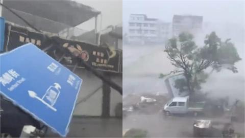 白海豚颱風「狂炸中國」百萬人急撤！上海上班族「颱風天仍上班」崩潰喊：放過我們吧