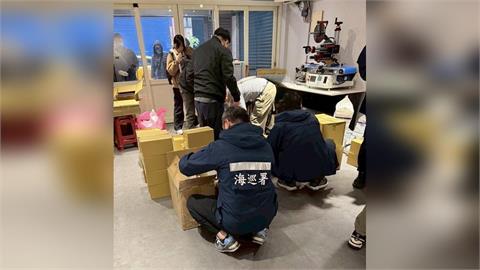 快新聞／80萬支電子煙險流市面！海巡重拳瓦解黑工廠　1.6噸煙油全數查扣