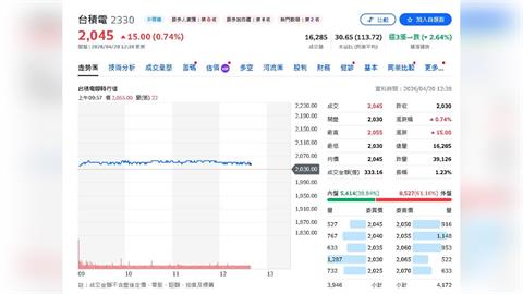 台股開紅暴衝！電子股領軍全面上攻