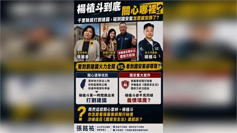楊植斗猛攻劉建國卻避談國安案　 張銘祐批：先把議員監督責任做好