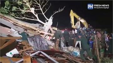 柬埔寨興建旅館突倒塌 至少10死23傷