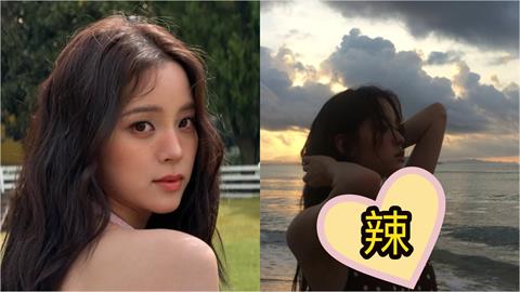歐陽娜娜「懶理國籍風波」中國濕身爽玩！巨光直射「整尊全黑」網瘋調亮度