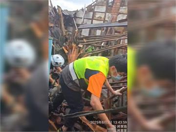 雲林暴雨「竹管厝」撐不住　女主人煮飯中屋頂坍塌慘壓