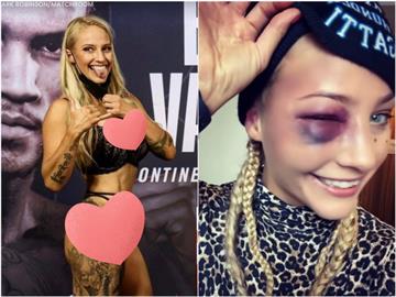 美女拳擊手「蕾絲」過磅真相曝光！　WBA冠軍賽遭擊倒仍與她「笑著合照」
