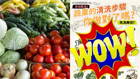 蔬果「1吃法」恐農藥下肚！農業部曝正確順序：清洗表皮別放「3地雷」別放