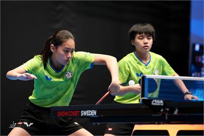 桌球／直落三勝南韓勇奪U15女雙冠軍！陳忞昕/吳映萱首合拍就登頂