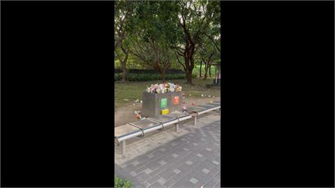 畫面驚人！　北市垃圾桶爆滿溢出　環保局：有定期派員清理